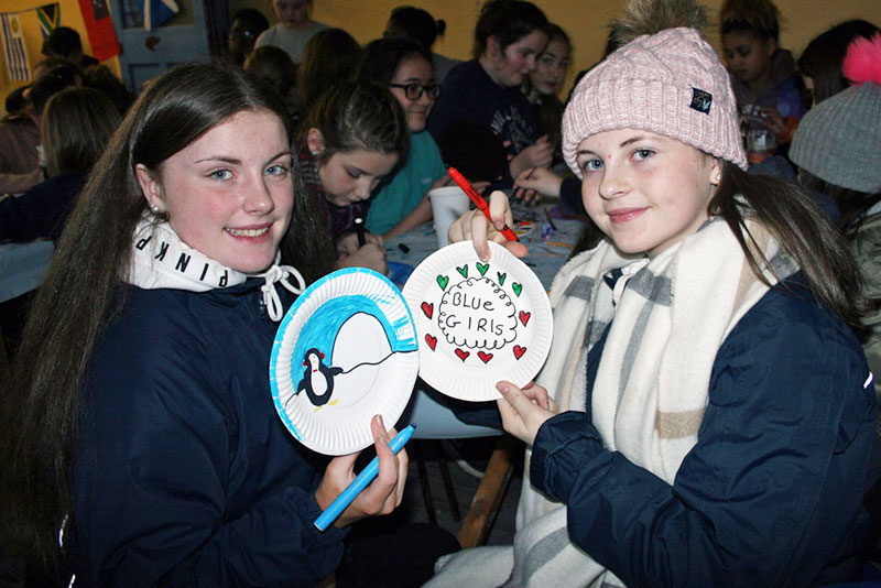 Girls with crafts